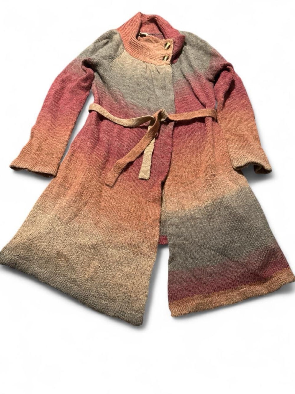 Art And Soul Multicolor Ombre Knit Belted Coat Women’s Size Medium